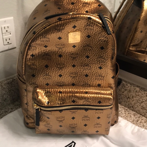 mcm backpack no studs